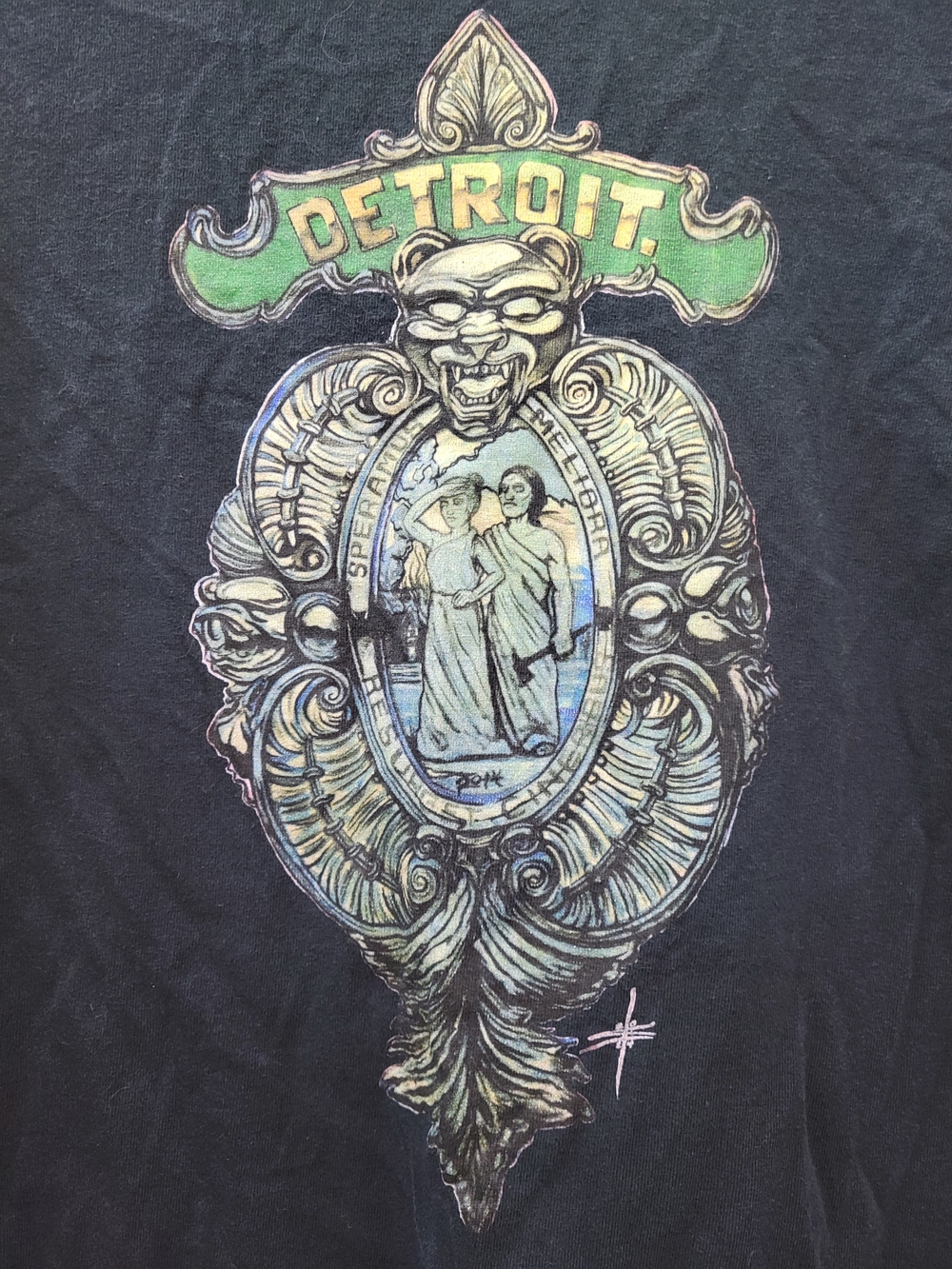 Detroit Artistic Graphic Crew Neck T-Shirt